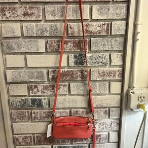 Save the Girls Orange touch screen window Purse Shoulder